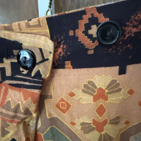 Vintage Button Skirt Set W/ Sleeveless Top Excellent Condition USA ? 70’s Sz Sm - Picture 12 of 16